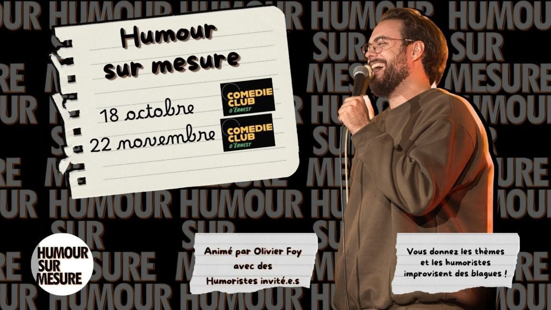 Humour sur Mesure | Comédie Club d'Ernest